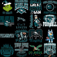 Load image into Gallery viewer, 120 Eagles Philadelphia MEGA Football Team Designs Bundle PNG
