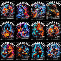 Load image into Gallery viewer, 29 Anime Dragon Ball Streetwear Halftone Designs Bundle PNG + PSD
