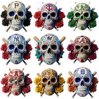 Load image into Gallery viewer, 30 Baseball Teams Floral Days of the Deads Skull Designs Bundle PNG
