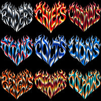 Load image into Gallery viewer, 32 Flame Burning Heart For Football Teams Designs Bundle PNG
