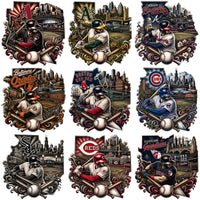 Load image into Gallery viewer, 30 City Map Skyline Baseball Teams Logos Designs Bundle PNG
