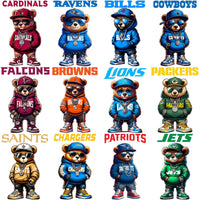 Load image into Gallery viewer, 32 Teddy Bear Swag Football Designs Bundle PNG
