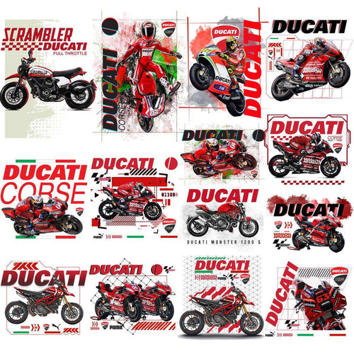 14 Ducati Brand Biker Designs Bundle PNG + PSD