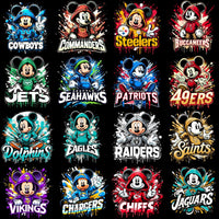 Load image into Gallery viewer, 32 Cartoon Mickey Football Teams Designs Bundle PNG
