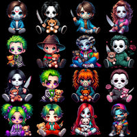 Load image into Gallery viewer, 70 Halloween Horror Mom &amp; Kids Slashers Designs Bundle PNG
