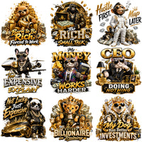 Load image into Gallery viewer, 24 Swag Animals Financial Independence Designs Bundle PNG
