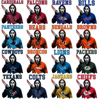 Load image into Gallery viewer, 32 Movie Ghostface Football Designs Bundle PNG
