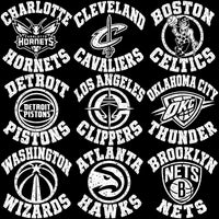Load image into Gallery viewer, 30 Basketball Teams Distressed Grunge White Logo Designs Bundle PNG
