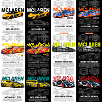 Load image into Gallery viewer, 10 McLaren Cars Streetwear Racing Dual Colors Designs Bundle PNG
