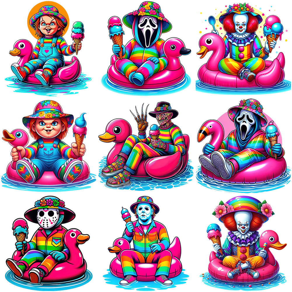 25 SummerWeen Slashers Loving Summer Designs Bundle PNG