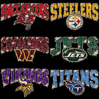 Load image into Gallery viewer, 32 Distressed Denim Texture Football Teams Designs Bundle PNG

