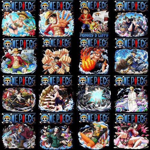 40个《海贼王》蓝色动漫设计素材包 PNG