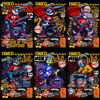 Load image into Gallery viewer, 12 Brand Swoosh Cartoons Streetwear Designs Bundle PNG + PSD
