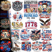 Load image into Gallery viewer, 250th USA Anniversary designs: patriotic DTF, DTG &amp; embroidery bundles for 1776–2026 Independence Day
