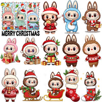 35 Christmas Labubu Cartoon Designs Bundle PNG