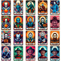 Load image into Gallery viewer, 80 Halloween Tarot Cards Horror Movie Designs Bundle PNG
