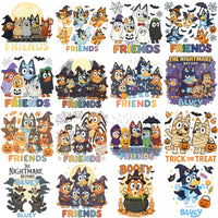 Load image into Gallery viewer, 60 Halloween Bluey Dog Cartoons Designs Bundle PNG
