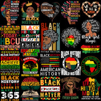 Load image into Gallery viewer, 82 Black History Month Black Designs Bundle PNG
