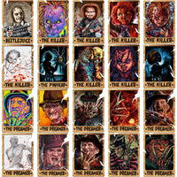 Load image into Gallery viewer, 90 Halloween Cards Horror Movie Designs Bundle PNG
