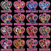 Lade Bild in die Galerieansicht, 65 Go College Football NCAA Teams Pink October Heart Designs Bundle PNG
