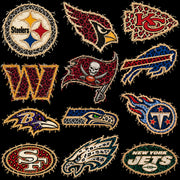 32 Football Teams Logos Frayed Leopard Yarn Designs Bundle PNG