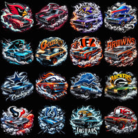 Load image into Gallery viewer, 32 Muscle Car Smoke Football Teams Designs Bundle PNG
