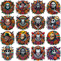 Load image into Gallery viewer, 18 Horror Halloween Movies Slashers Tattoo Designs Bundle PNG
