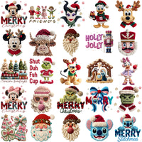 Load image into Gallery viewer, 110 Cartoons CHRISTMAS Yarn Style Designs Bundle PNG
