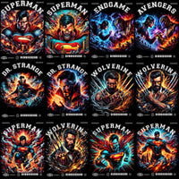 Load image into Gallery viewer, 30 Comics Super Heroes Halftone Streetwear Designs Bundle PNG
