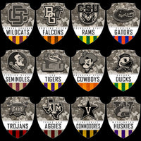 Load image into Gallery viewer, 128 College NCAA School Military Camo Shield Logos PNG Designs Bundle
