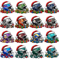 Load image into Gallery viewer, 32 Christmas Gifts Helmets Football Teams Designs Bundle PNG
