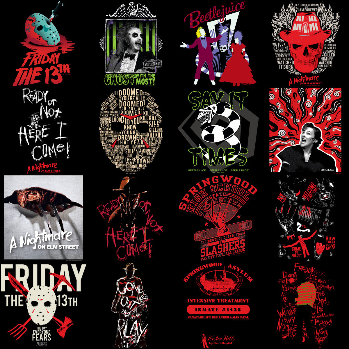 45 Horror Halloween Movies Designs Bundle PNG