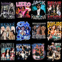 Load image into Gallery viewer, 43 Music Stars Bootleg Mixed Designs Bundle PNG
