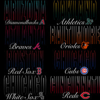 Load image into Gallery viewer, 30 Baseball Teams Name Typography Gradient Logo Designs Bundle PNG
