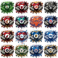 Load image into Gallery viewer, 30 Basketball Team Fist Heart Logo Designs Bundle PNG
