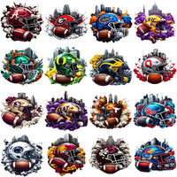 Load image into Gallery viewer, 60 College Football NCAA Teams HELMET SMOKES Designs Bundle PNG
