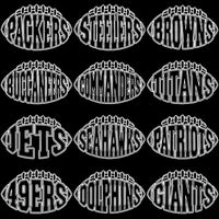 Load image into Gallery viewer, 32 Football Teams Shaped Typography Outline Designs Bundle PNG
