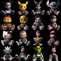 Load image into Gallery viewer, 24 Horror Halloween Chucky Movie Parody Designs Bundle PNG
