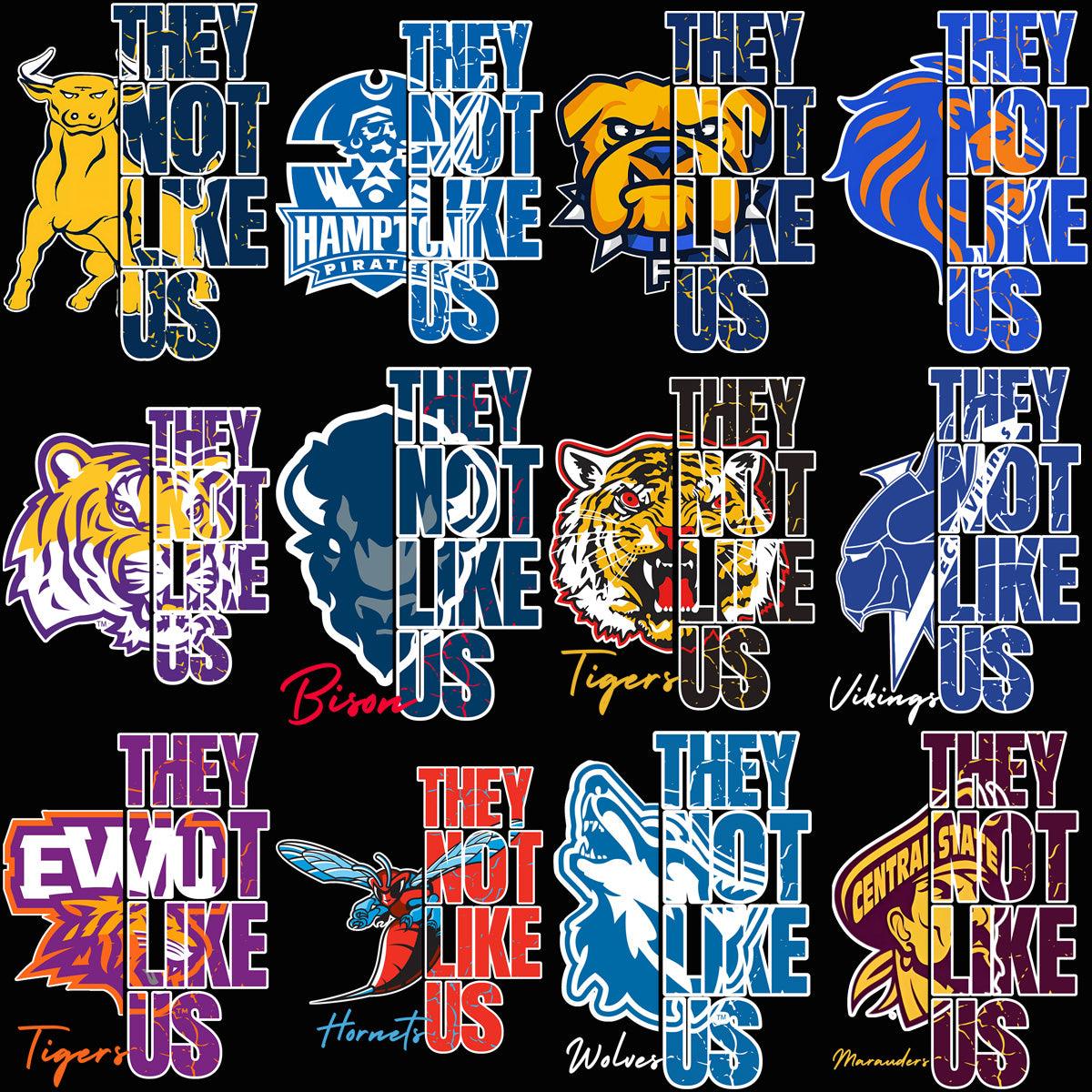 20 HBCU College They Not Like Us Designs Bundle PNG