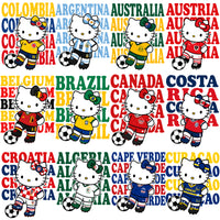 Load image into Gallery viewer, 45 Hello Kitty World Cup Soccer Teams Football Designs Bundle PNG
