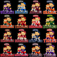 Load image into Gallery viewer, 65 College Football NCAA Teams Teddy Bear Dad &amp; Son Designs Bundle PNG
