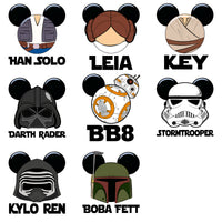 Load image into Gallery viewer, 20 Star Wars X Disney Cartoons Designs Bundle PNG

