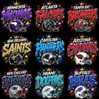Load image into Gallery viewer, 32 Graffiti Football Teams Helmet Crown Designs Bundle PNG
