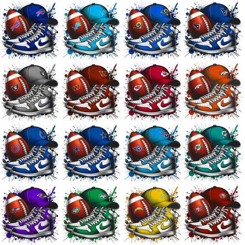 32 PNG Paquete de Diseños de Equipos de Fútbol con Zapatillas Swoosh