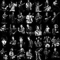 Load image into Gallery viewer, Black and white rock legend illustrations for DTF, DTG, embroidery, and tumbler wrap designs
