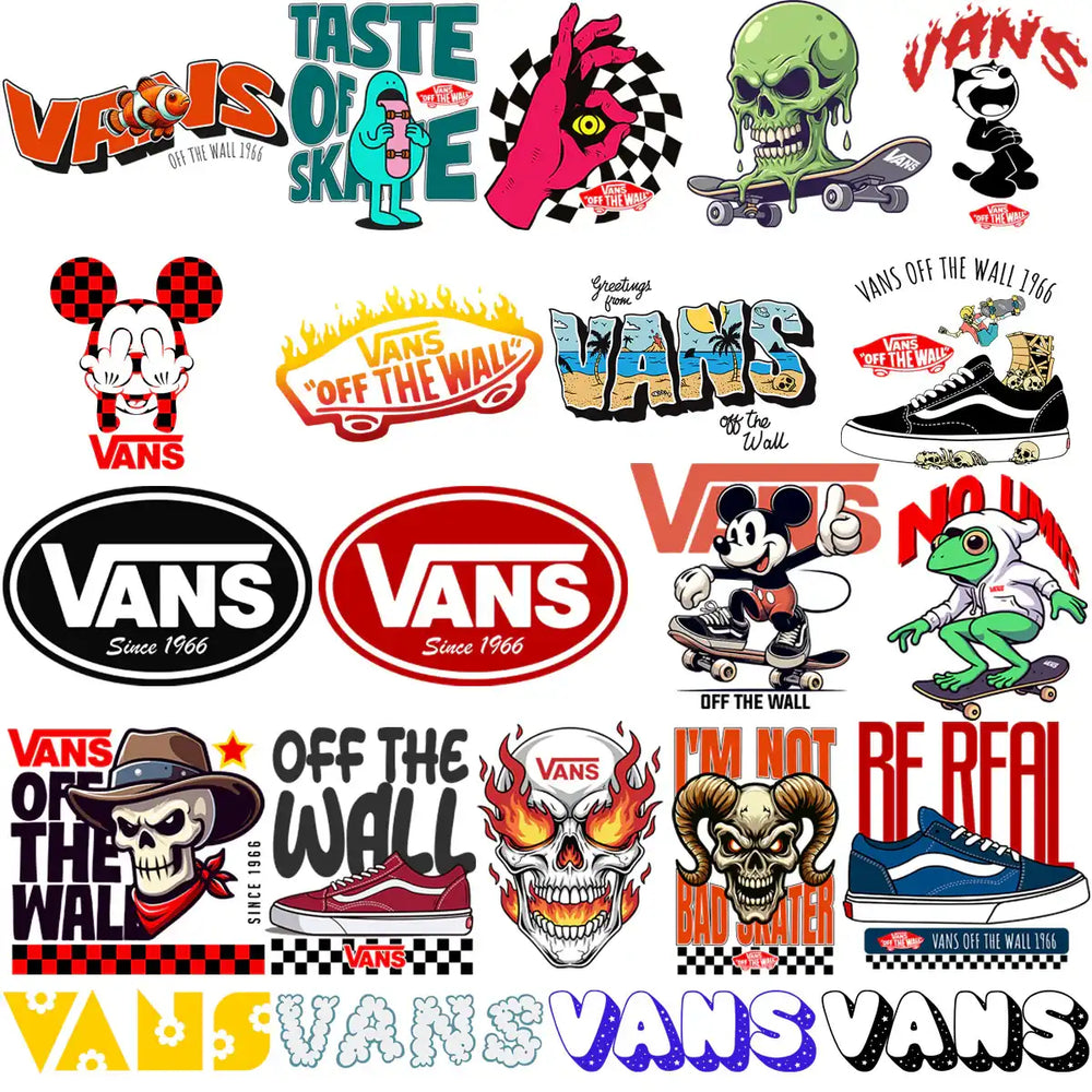 80 VANS Skate Brand Mix Sport Designs Bundle PNG
