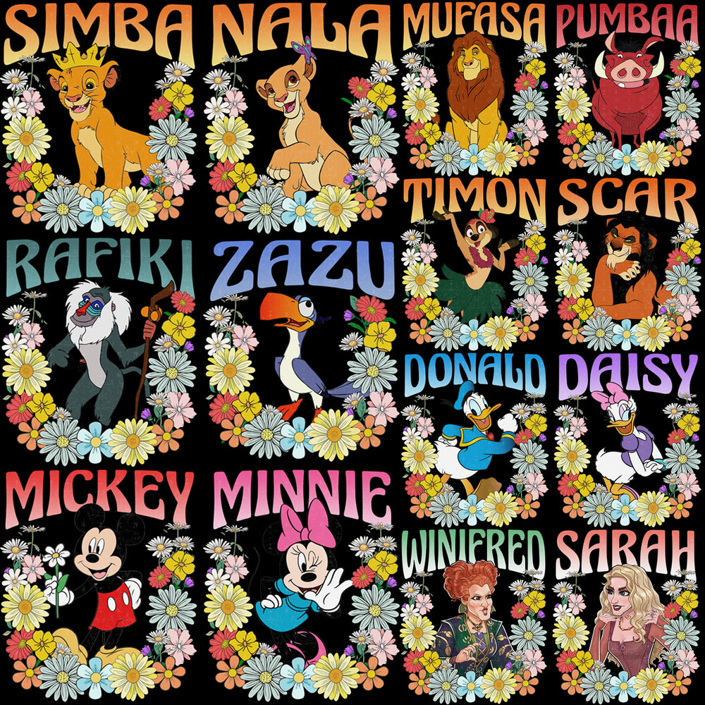 39 Epcot Flower Festival Disney Cartoons Designs Bundle PNG