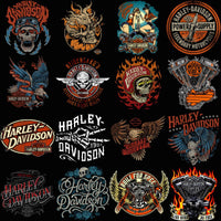 Load image into Gallery viewer, 35 Biker Halftone Motorcycle Harley Davidson Designs Bundle PNG

