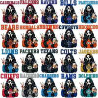 Load image into Gallery viewer, 32 Movie Ghostface Scream Girl Football Designs Bundle PNG
