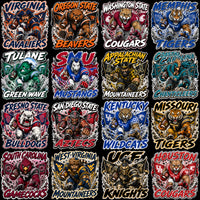 Load image into Gallery viewer, 89 College Football NCAA Teams Mascots Designs Bundle PNG
